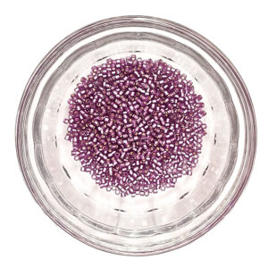 Semi-Matte Silverlined Violet Delica Seed Beads Size 11