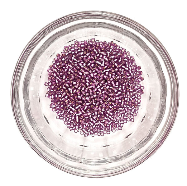 Semi-Matte Silverlined Violet Delica Seed Beads Size 11 184695