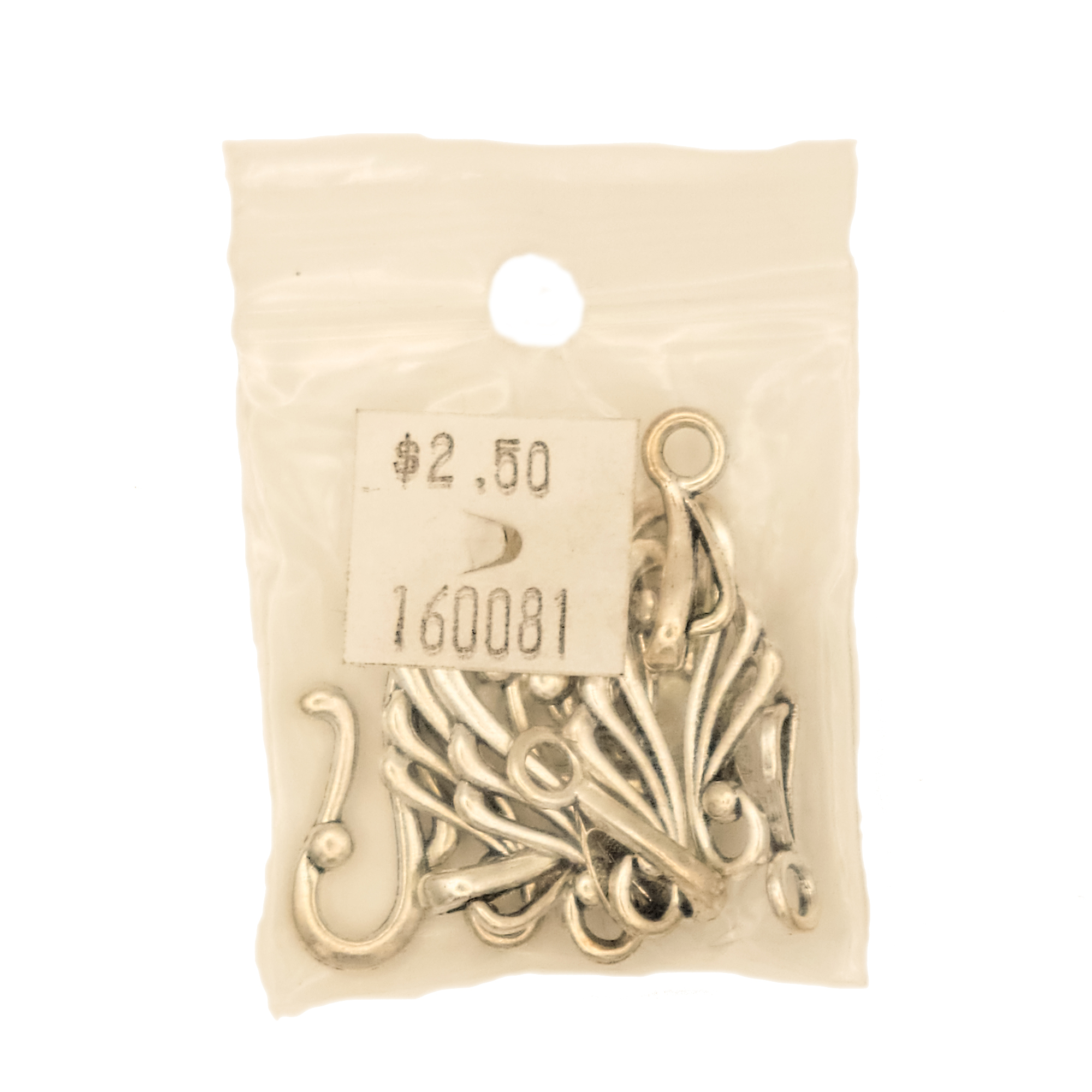 Silver Colour Hook and Eye Clasps 5 Pairs 160081 2
