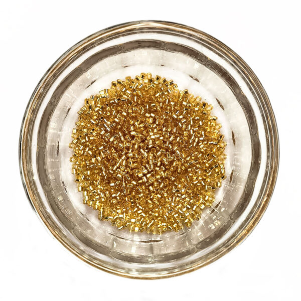 Silver-Lined Gold Delica Seed Beads Size 11 184042