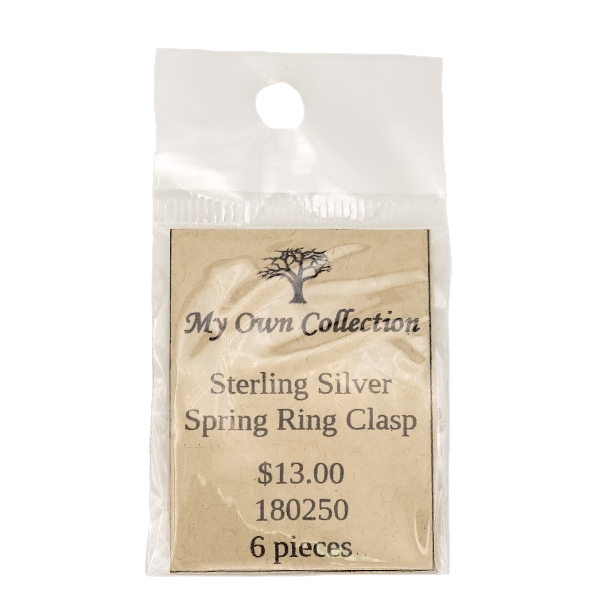 Sterling Silver Spring Ring Clasps 6 Pack 180250 2