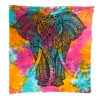 Stylized Elephant Double Tapestry Tie Dye