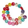 Synth Turquoise Peace Sign Beads