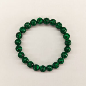 Synthetic Malachite 8mm Bead Stretchy Bracelet