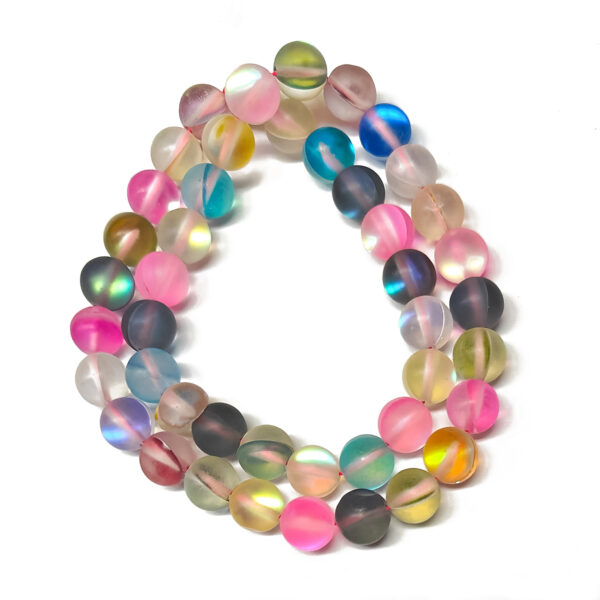 Synthetic Moonstone Frosted Colourful 8mm Beads 241904