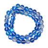Synthetic Moonstone Frosted Royal Blue 8mm Beads 241902