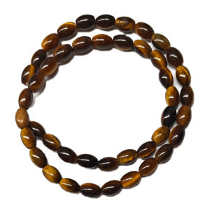 Tigers Eye Barrel Shaped Beads
