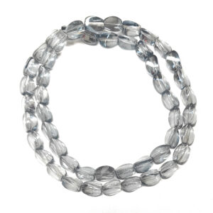 Triangular Prism Pearl Luster Plated Aqua 12x9mm Beads