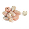Tumbled Mangano Calcite Size Compare