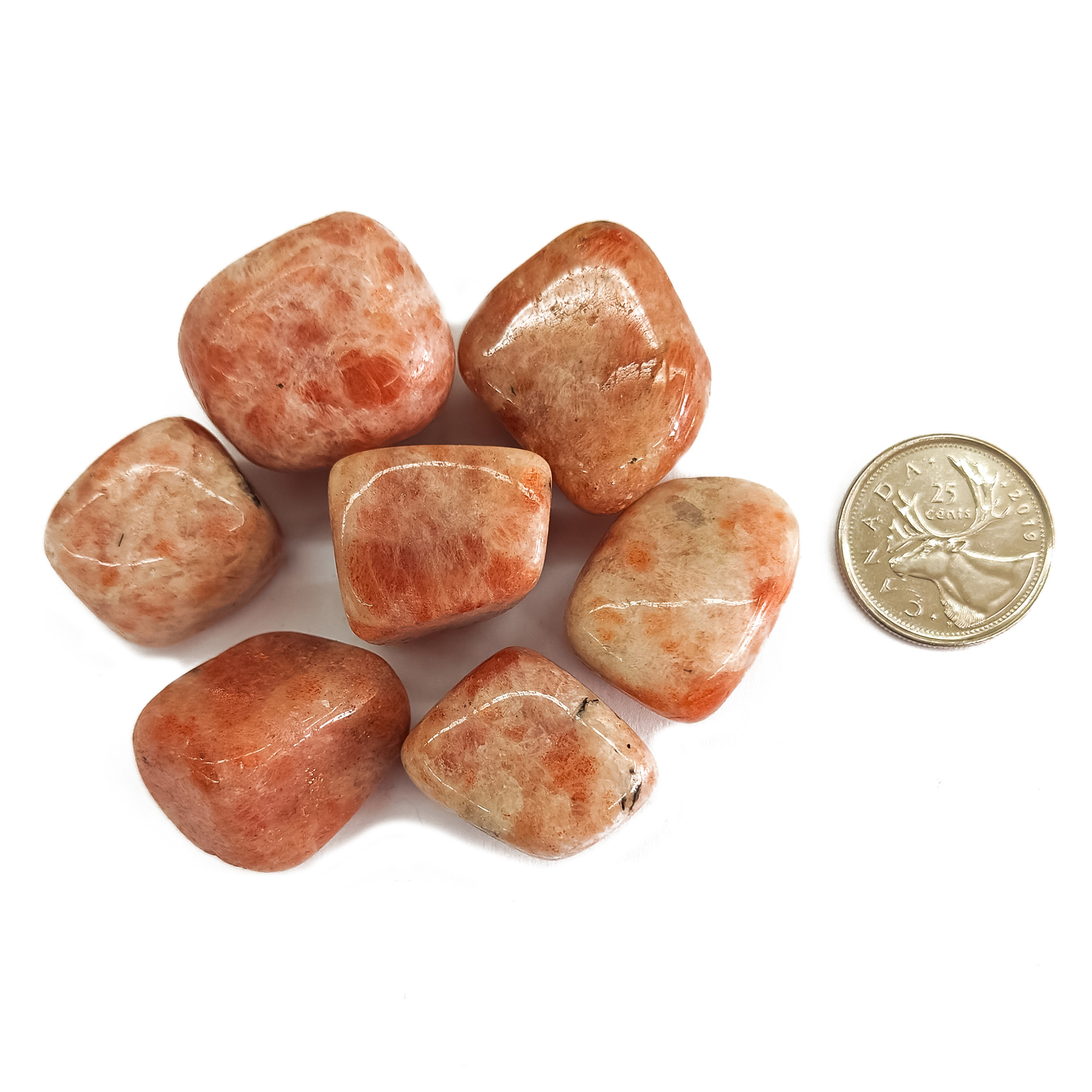 Tumbled Sunstone Large Size Compare