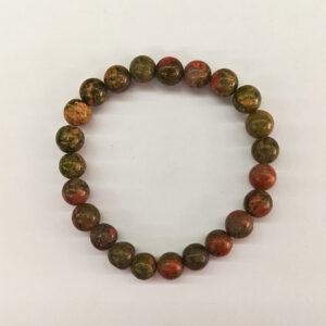 Unakite 8mm Bead Stretchy Bracelet