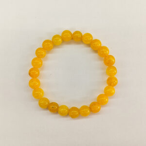 Yellow Jade 8mm Bead Stretchy Bracelet