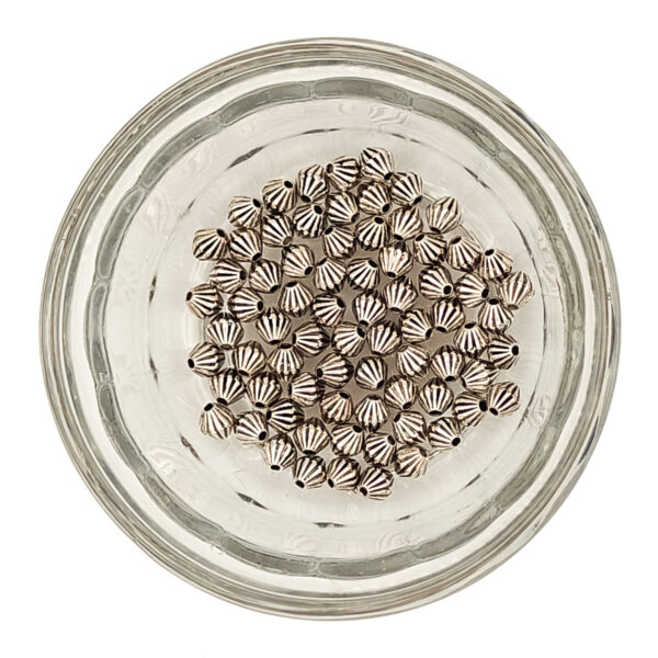 bicone metal beads 5x6mm hole 1mm 160118