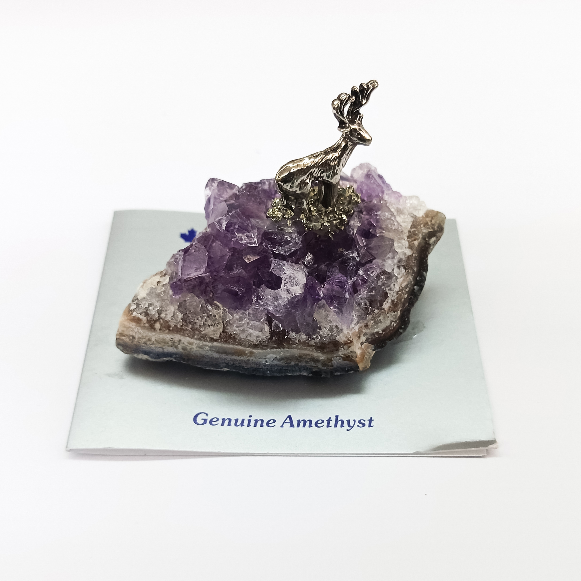 Amethyst Cluster w Deer