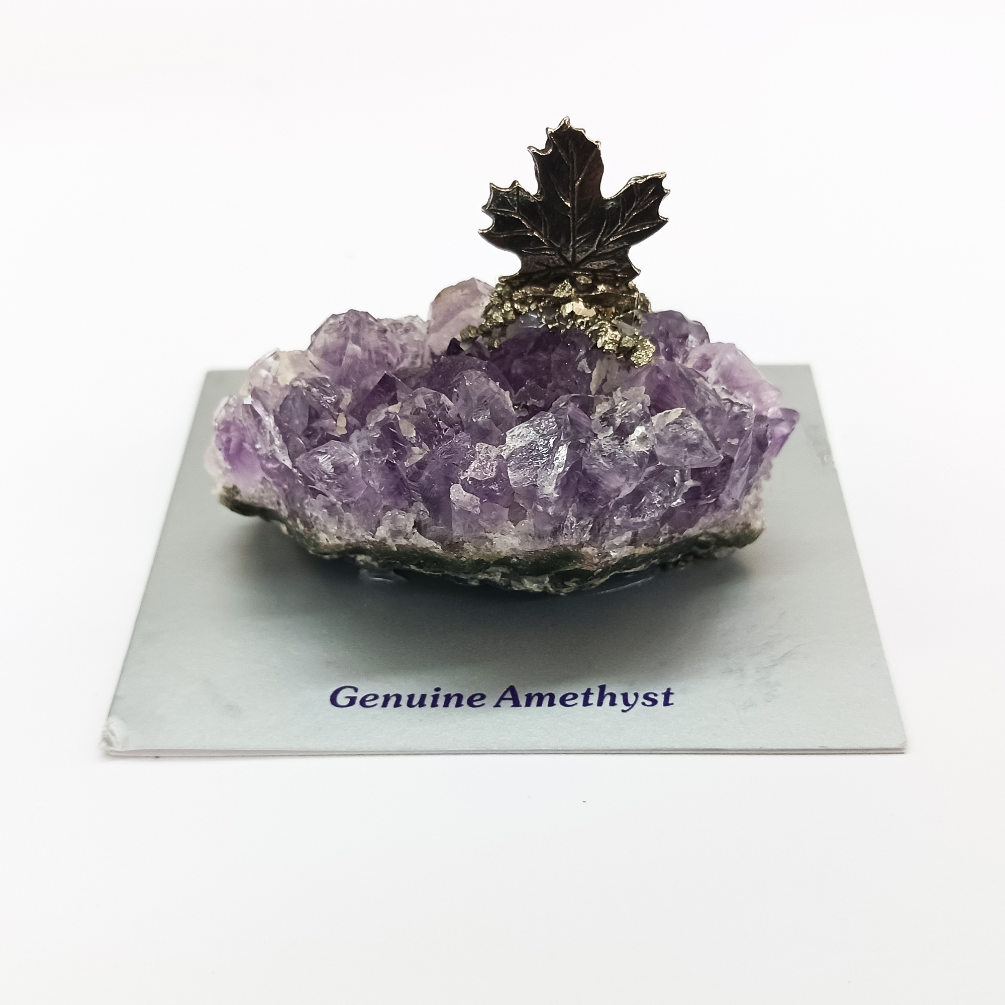 Amethyst Cluster w Maple Leaf 2