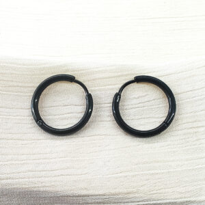 Black hoop earrings