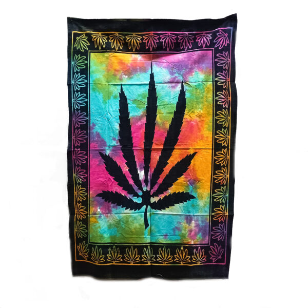 Cannabis Leaf Tie Dye Poster