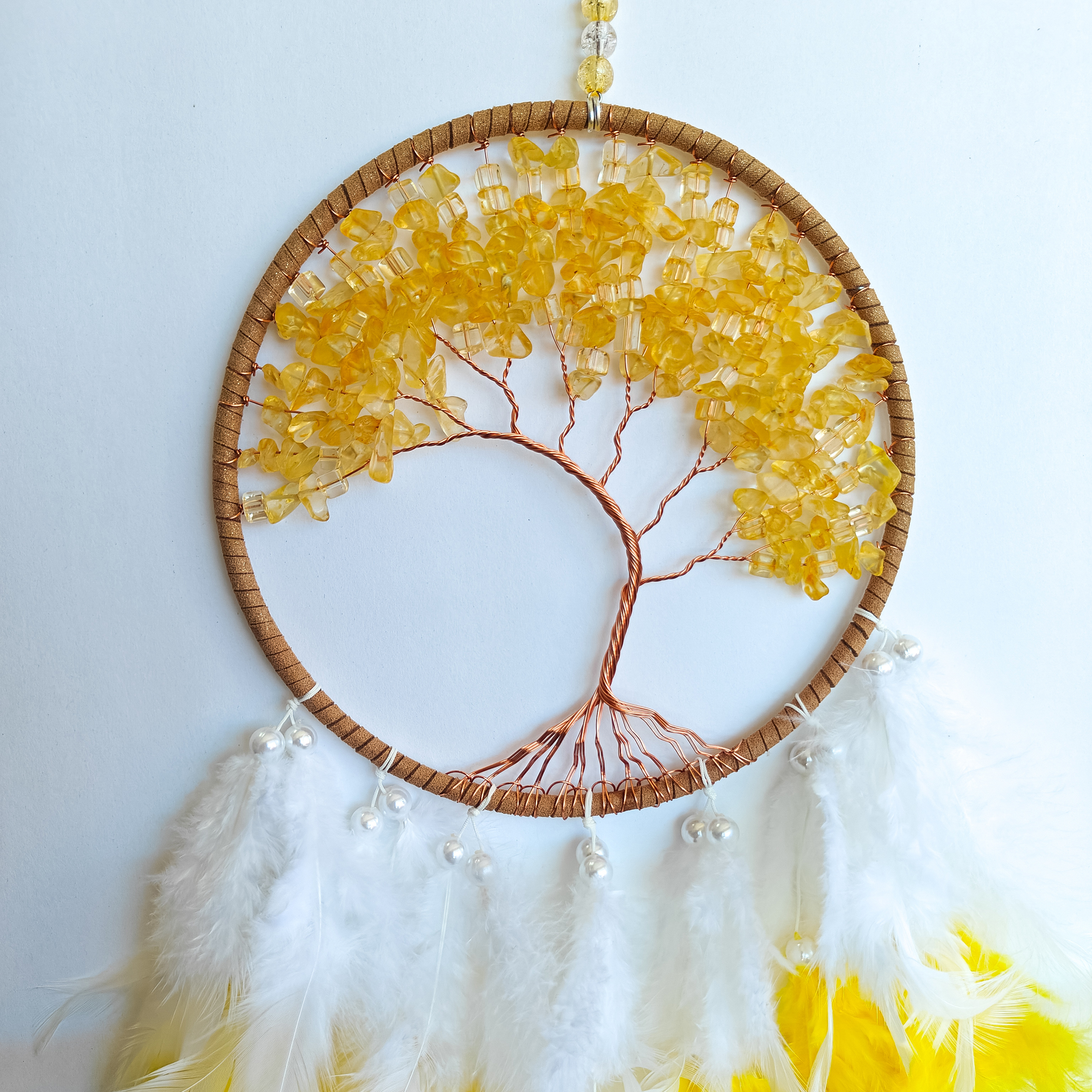 Dreamcatcher with Citrine Tree Closeup