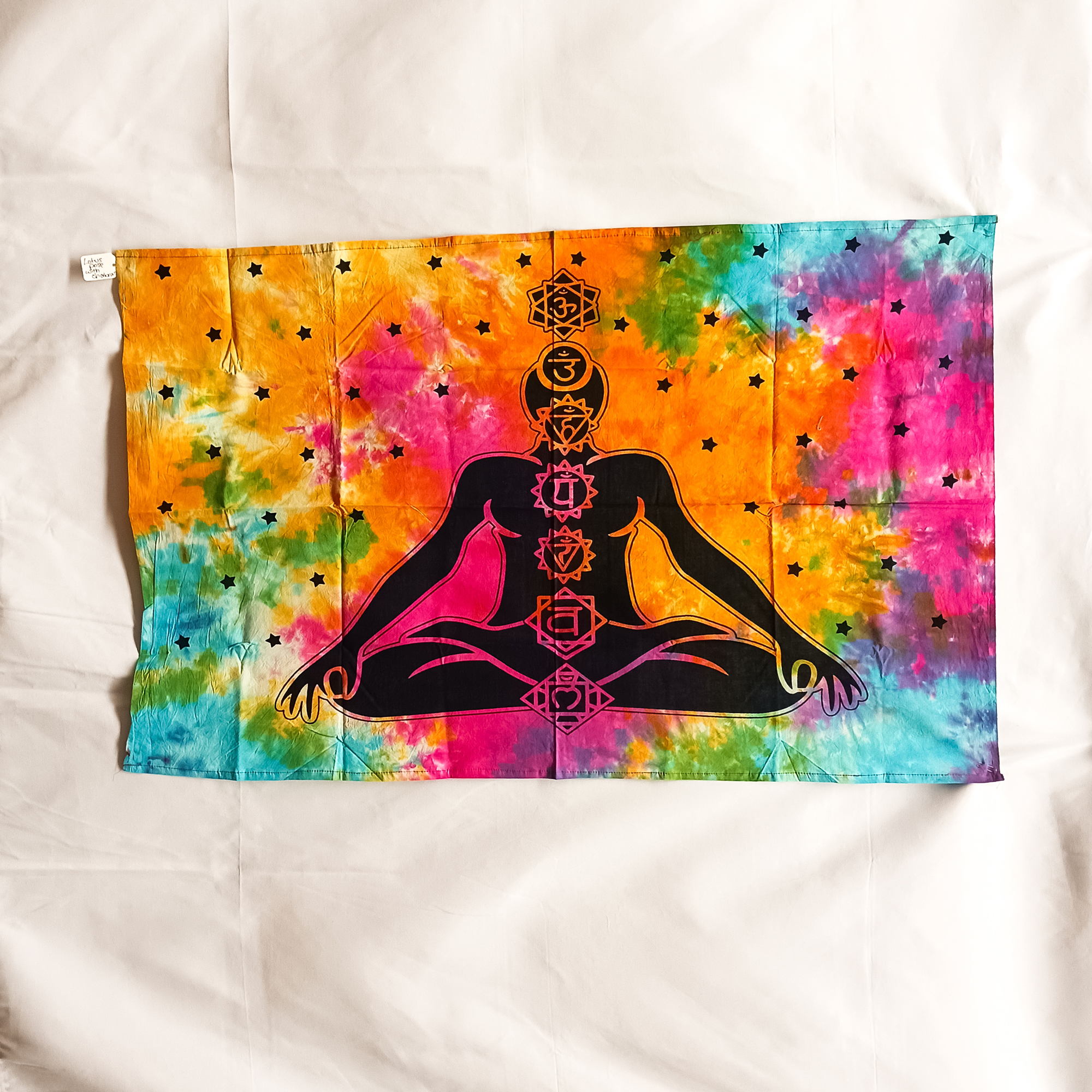 Lotus Pose With Chakras Poster