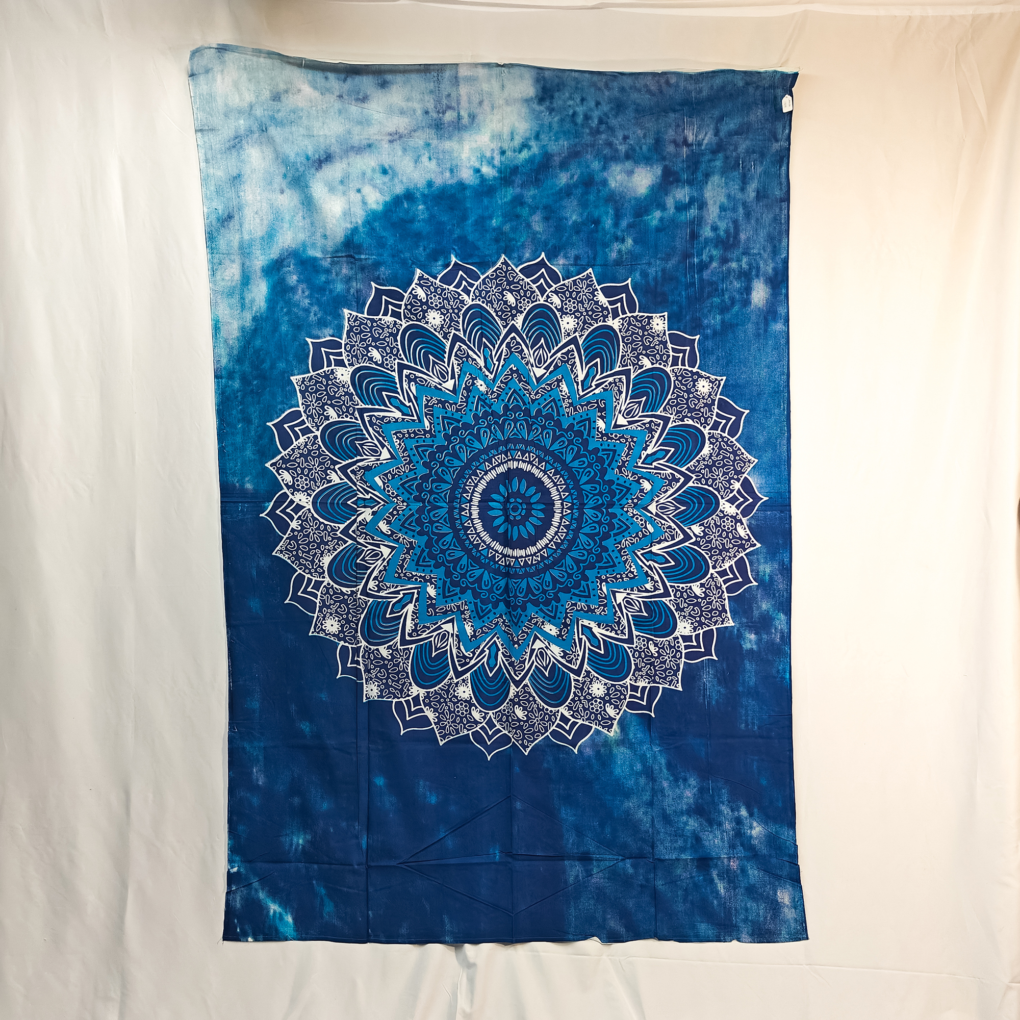 Mandala With Flowers Blue Single