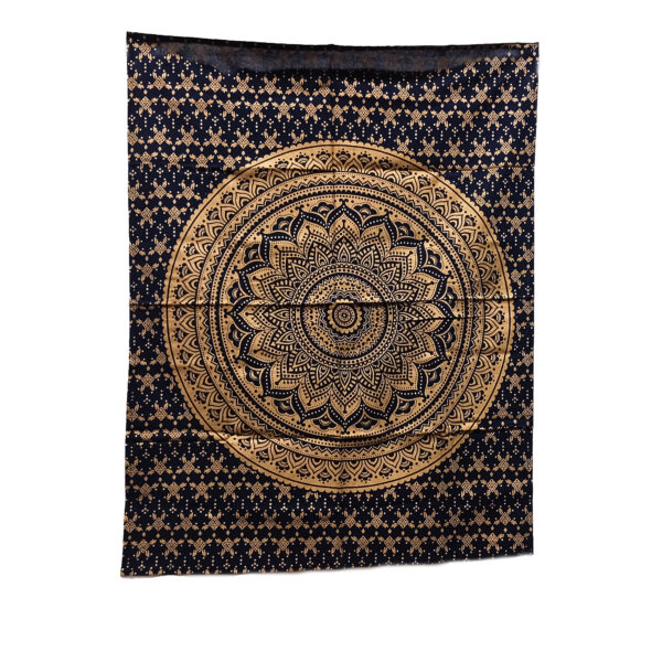 Navy Gold Mandala Poster