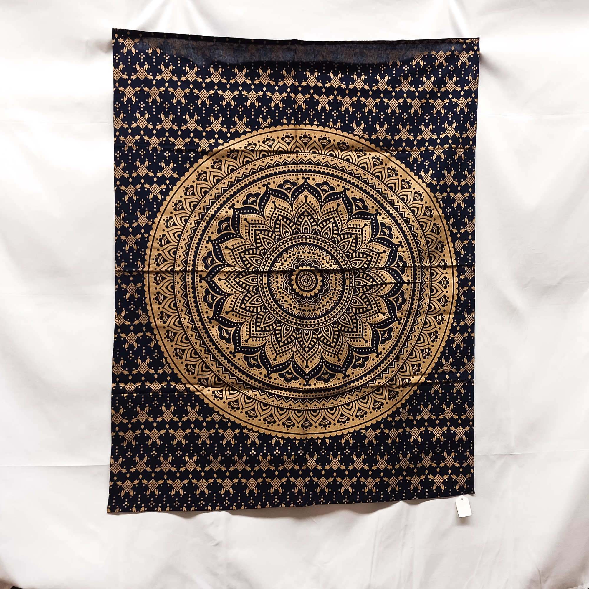 Navy Gold Mandala Poster