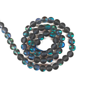 Synthetic Moonstone Beads Frosted 6mm Gray