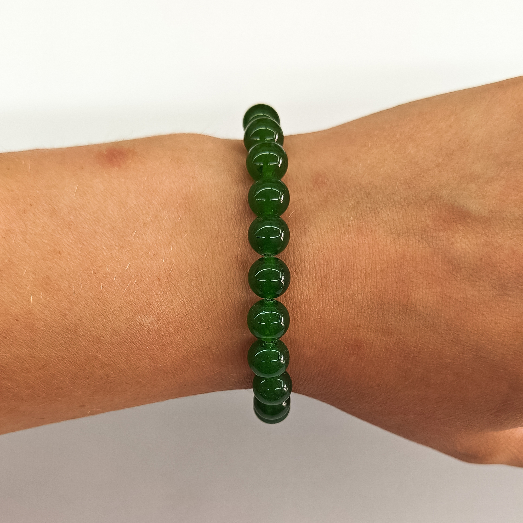 Taiwan Jade 8mm Bead Stretchy Bracelet