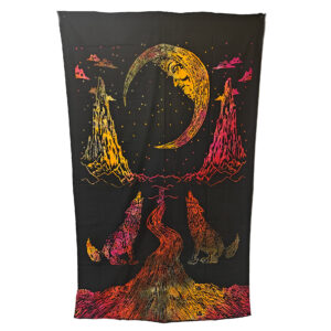 The Moon Tarot Tapestry Single Tie Dye