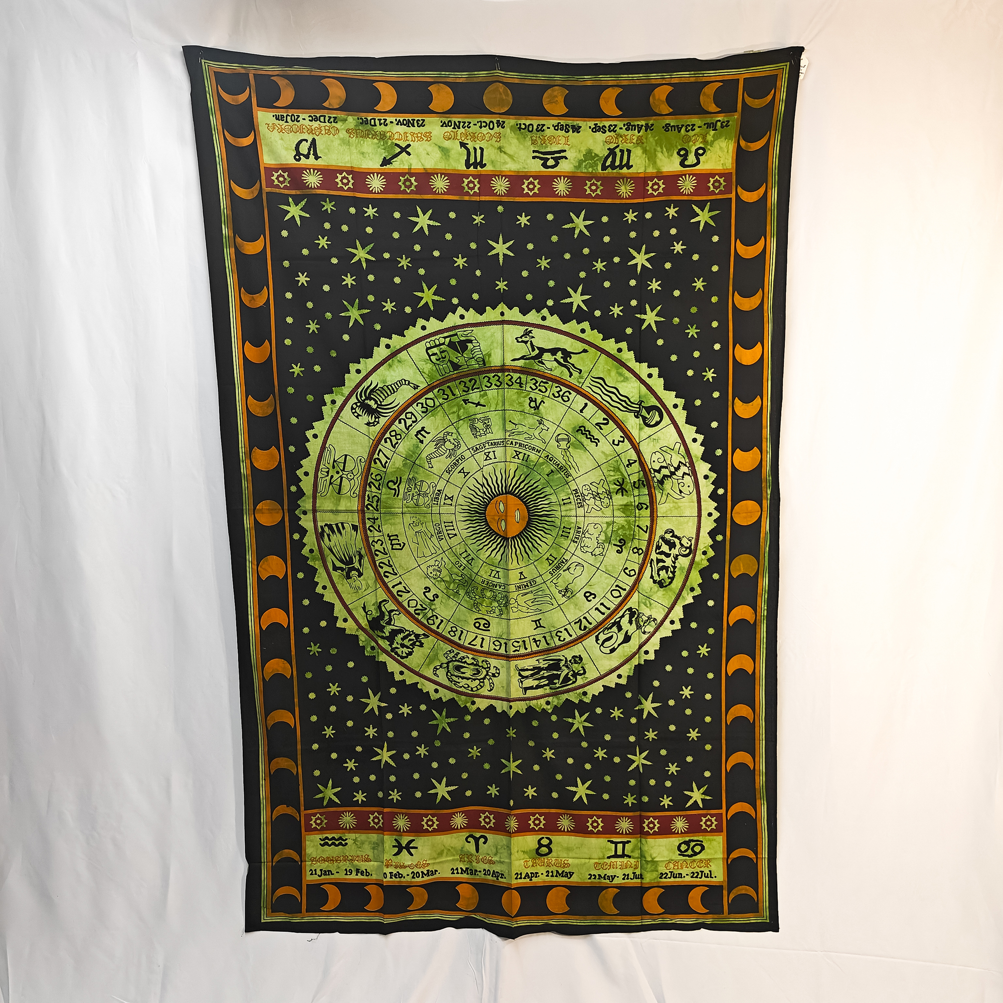 Zodiac Wheel Of Life Green Single