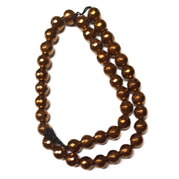 Copper Plated Hematite 10mm Beads