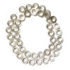 Electroplated Silver Hematite Donut Beads