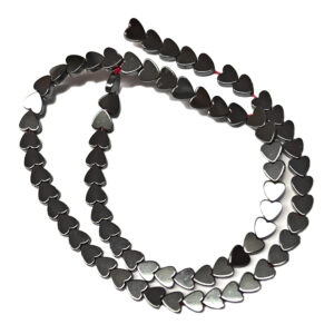 Hematite Heart 6x6x2mm Beads