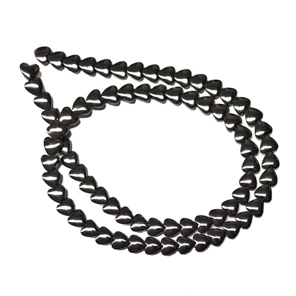 Silver Color Plated Hematite Heart 6x6x3mm Beads 240185 Silver Color Plated Hematite Heart 6x6x3mm Beads