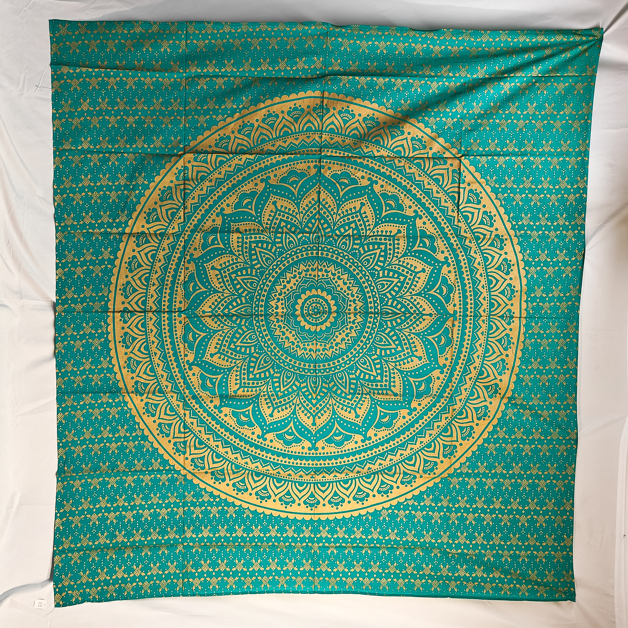 Gold Lotus Double Teal