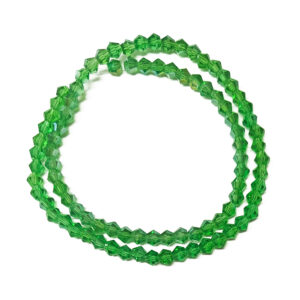 Bicone Green AB Translucent 4mm Beads
