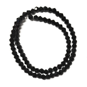 Bicone Black 4mm Beads