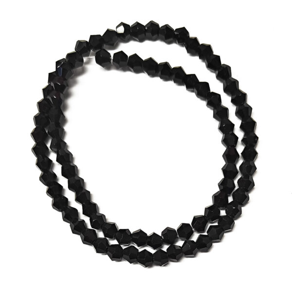 Bi-cone Black 4mm Beads 180540