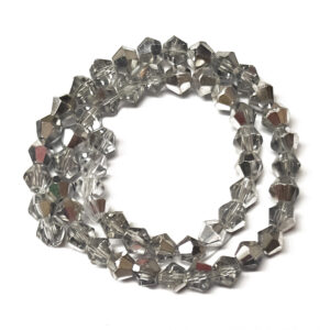 Bicone Silver Color Plated 5mm Beads
