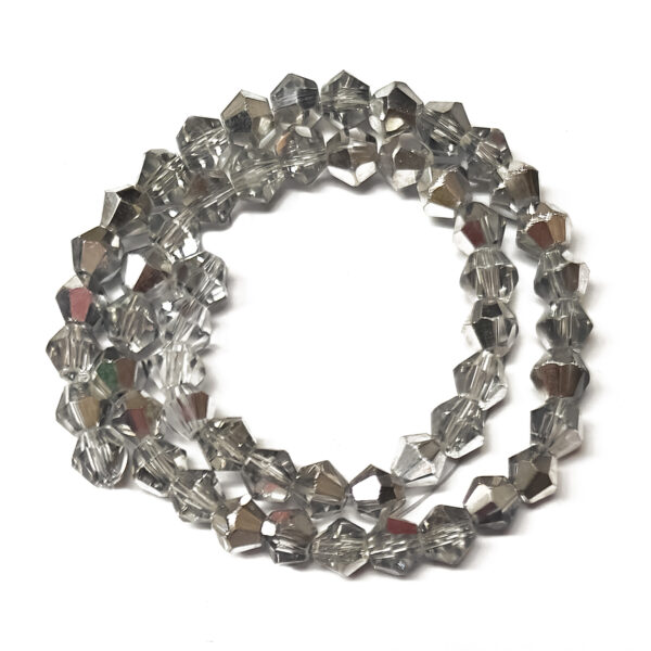 Bicone 5mm Silver Plated 180555