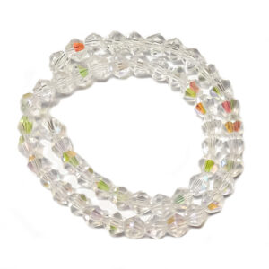 Bicone Clear AB 5mm Beads