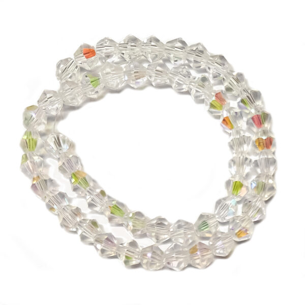 Bicone 5×5 Clear AB Beads 180556