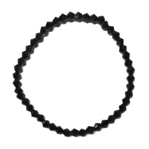 Bicone Opaque Black 6mm Beads
