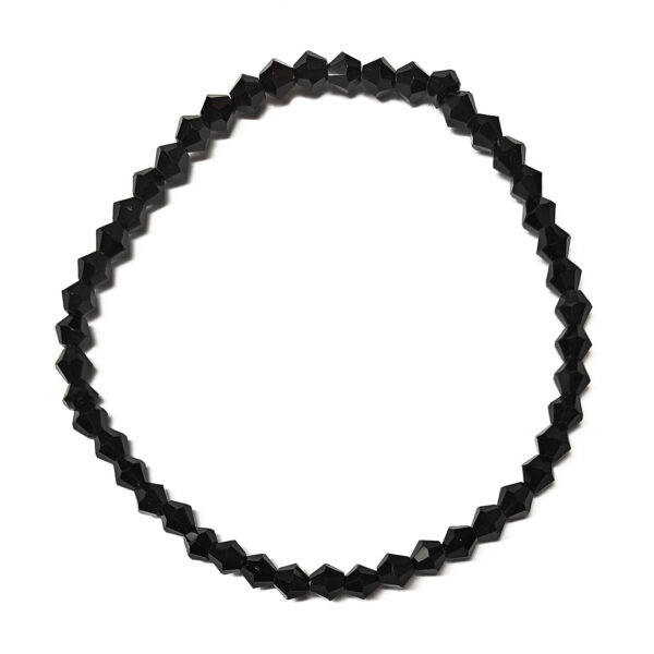 Faceted Bicone Opaque Black 6x6mm Beads 180597