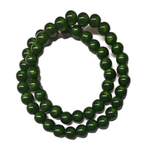 Green Goldstone B Grade 8mm Beads