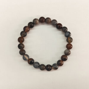 Grey Agate 8mm Bead Stretchy Bracelet