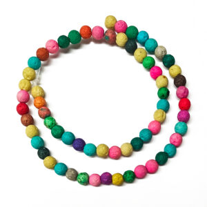 Multicolor Lava Stone 6mm Beads