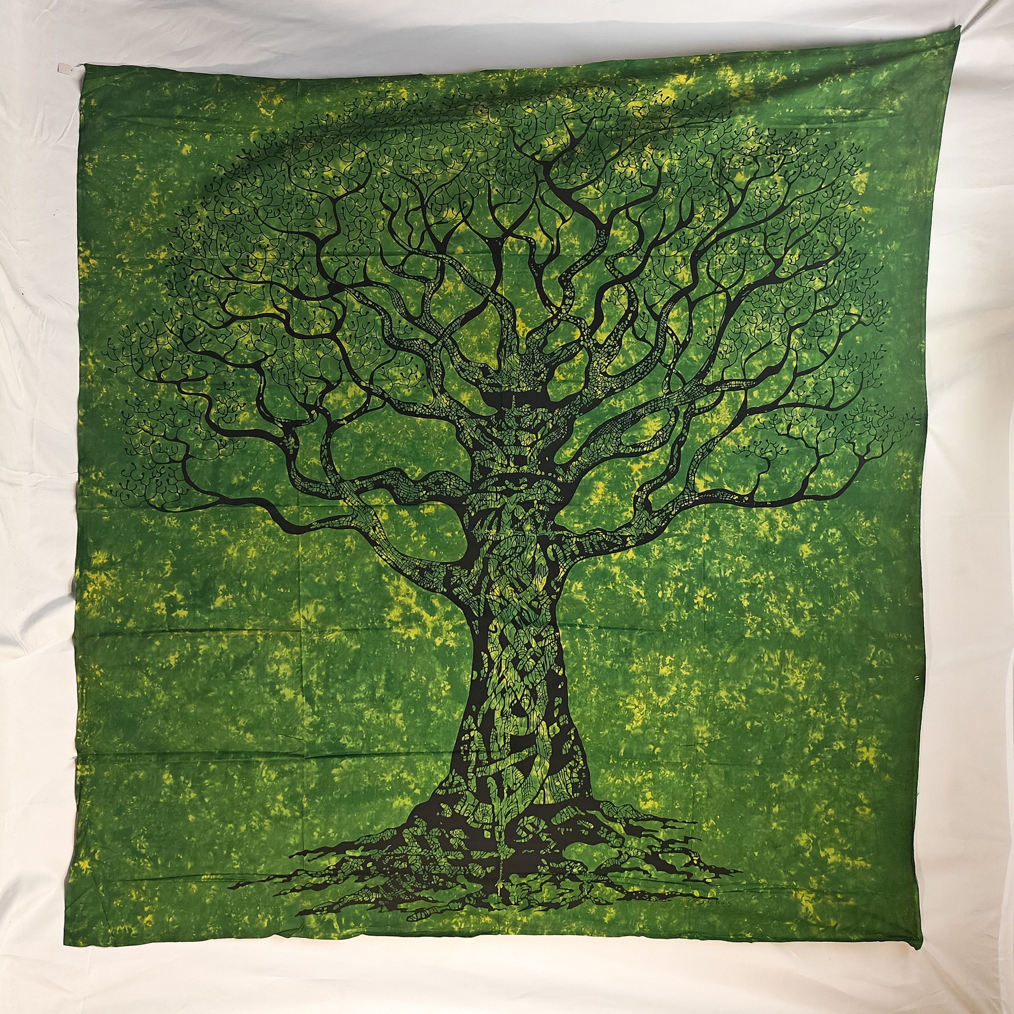 Tree Of Life Khejri Double Tapestry Green