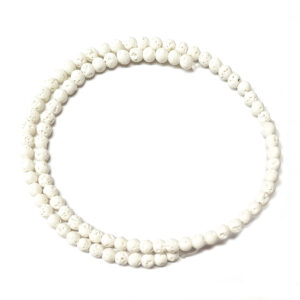 White Lava Stone 4mm Beads