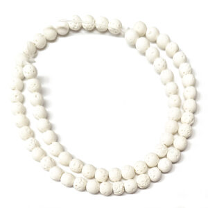 White Lava Stone 6mm Beads